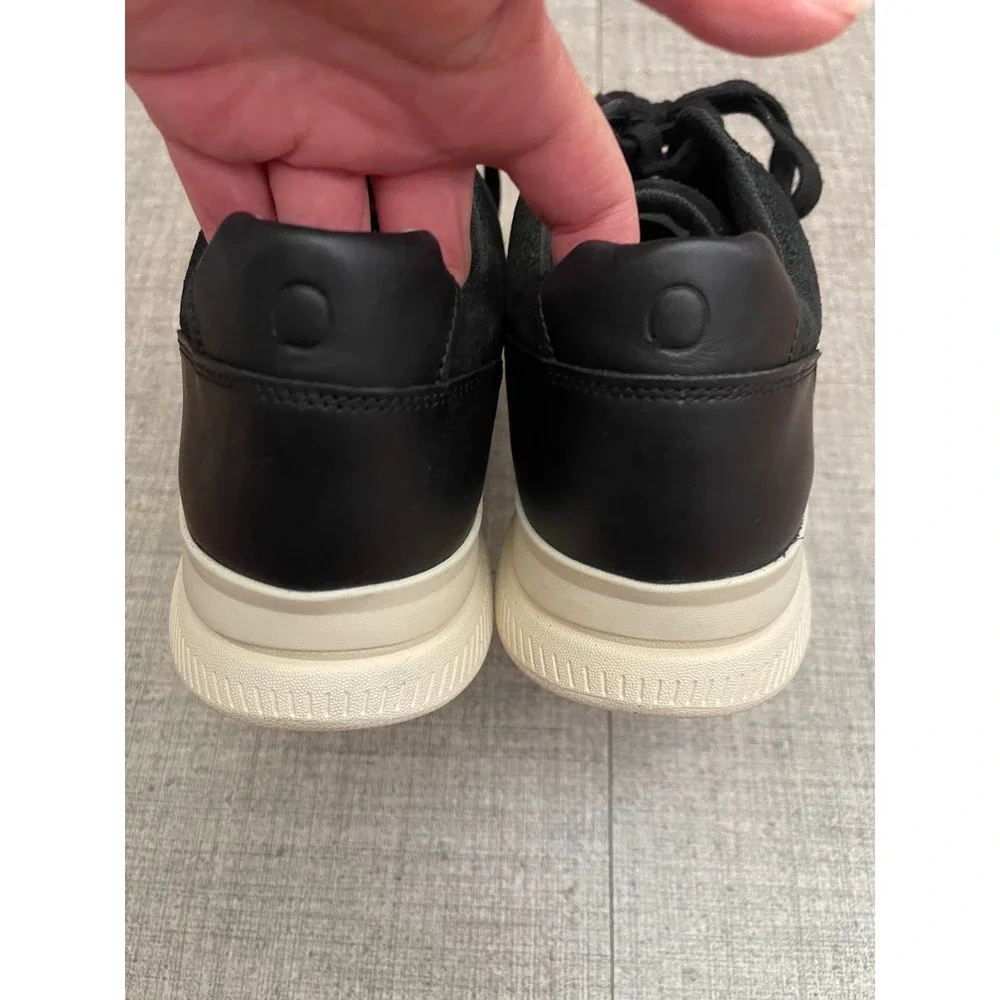 EVERLANE Leather Suede Court Sneaker Black Trainer Shoes Mens Size 11 NEW Casual